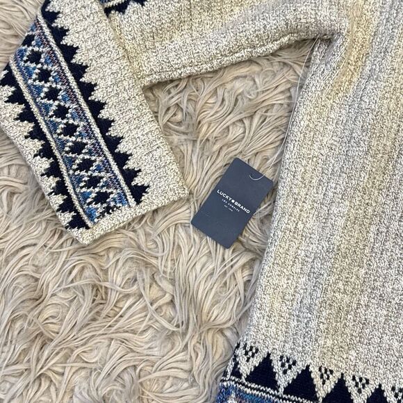 NWT Lucky Brand Aztec Open Cardigan size Medium - Picture 4 of 9
